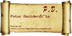 Potor Dezideráta névjegykártya